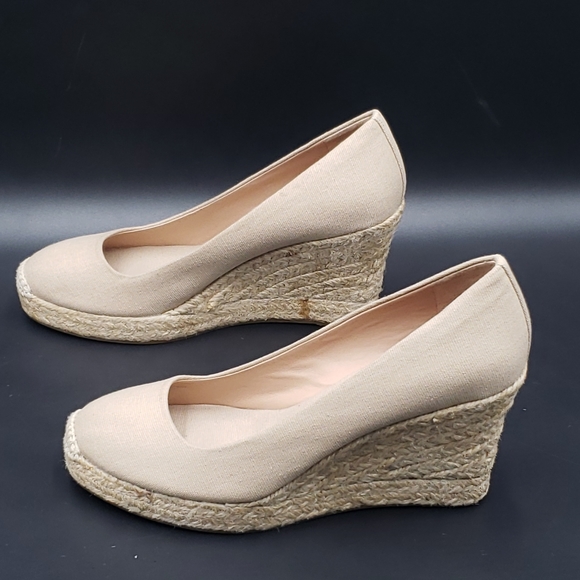 J. Crew Seville espadrille wedges canvas. NWOT size 8 - Picture 9 of 13